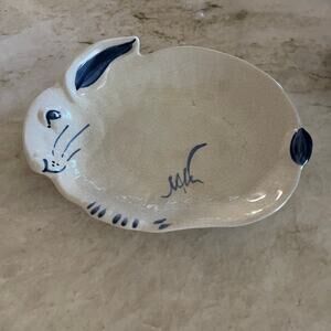 Vintage Dedham Pottery Rabbit serving dish by Nash Pottery